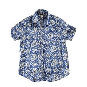 Crewcuts Boy's Tropical Floral Short Sleeve Shirt